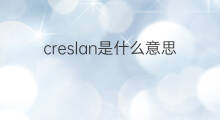 creslan是什么意思 creslan的中文翻译、读音、例句