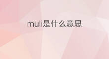 muli是什么意思 muli的中文翻译、读音、例句