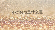 exciters是什么意思 exciters的中文翻译、读音、例句