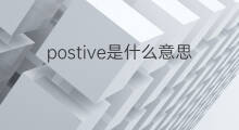 postive是什么意思 postive的中文翻译、读音、例句