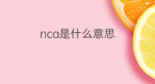nca是什么意思 nca的中文翻译、读音、例句