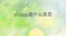 stooss是什么意思 stooss的中文翻译、读音、例句