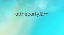 attheparty是什么意思 attheparty的中文翻译、读音、例句