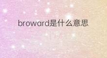 broward是什么意思 broward的中文翻译、读音、例句