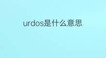 urdos是什么意思 urdos的中文翻译、读音、例句