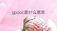 gpaoc是什么意思 gpaoc的中文翻译、读音、例句