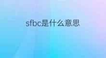 sfbc是什么意思 sfbc的中文翻译、读音、例句