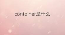 container是什么意思 container的中文翻译、读音、例句