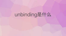 unbinding是什么意思 unbinding的中文翻译、读音、例句