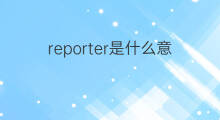 reporter是什么意思 reporter的中文翻译、读音、例句