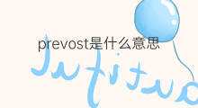 prevost是什么意思 英文名prevost的翻译、发音、来源