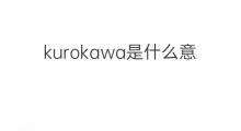 kurokawa是什么意思 kurokawa的中文翻译、读音、例句