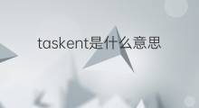 taskent是什么意思 taskent的中文翻译、读音、例句