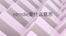 elmslie是什么意思 elmslie的中文翻译、读音、例句