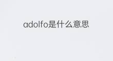 adolfo是什么意思 adolfo的中文翻译、读音、例句