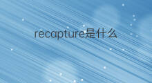recapture是什么意思 recapture的中文翻译、读音、例句