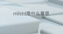 milstd是什么意思 milstd的中文翻译、读音、例句