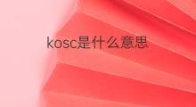 kosc是什么意思 kosc的中文翻译、读音、例句