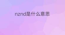 nznd是什么意思 nznd的中文翻译、读音、例句