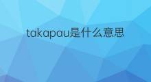 takapau是什么意思 takapau的中文翻译、读音、例句