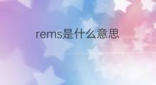rems是什么意思 rems的中文翻译、读音、例句