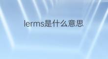 lerms是什么意思 lerms的中文翻译、读音、例句