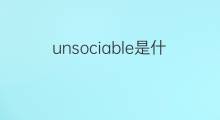 unsociable是什么意思 unsociable的中文翻译、读音、例句