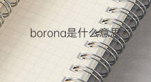 borona是什么意思 borona的中文翻译、读音、例句