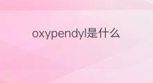 oxypendyl是什么意思 oxypendyl的中文翻译、读音、例句