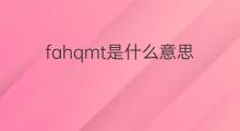 fahqmt是什么意思 fahqmt的中文翻译、读音、例句