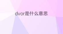 dvor是什么意思 dvor的中文翻译、读音、例句
