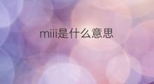 miii是什么意思 miii的中文翻译、读音、例句