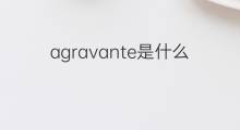 agravante是什么意思 agravante的中文翻译、读音、例句