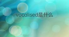 vocalised是什么意思 vocalised的中文翻译、读音、例句
