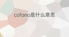 cofano是什么意思 cofano的中文翻译、读音、例句