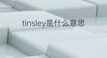 tinsley是什么意思 tinsley的中文翻译、读音、例句