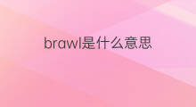 brawl是什么意思 brawl的中文翻译、读音、例句