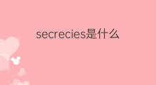 secrecies是什么意思 secrecies的中文翻译、读音、例句