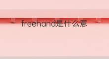 freehand是什么意思 freehand的中文翻译、读音、例句