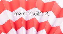 kozminski是什么意思 kozminski的中文翻译、读音、例句