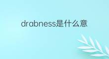 drabness是什么意思 drabness的中文翻译、读音、例句