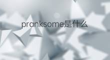 pranksome是什么意思 pranksome的中文翻译、读音、例句