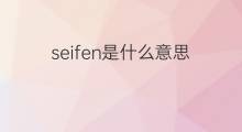 seifen是什么意思 seifen的中文翻译、读音、例句