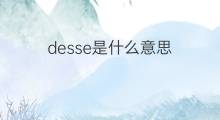 desse是什么意思 desse的中文翻译、读音、例句