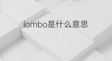 lombo是什么意思 lombo的中文翻译、读音、例句