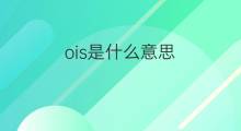 ois是什么意思 ois的中文翻译、读音、例句