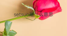 setsuo是什么意思 setsuo的中文翻译、读音、例句