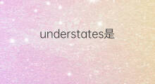 understates是什么意思 understates的中文翻译、读音、例句
