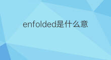 enfolded是什么意思 enfolded的中文翻译、读音、例句