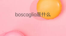 boscaglia是什么意思 boscaglia的中文翻译、读音、例句